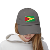 Guyanese Pride Distressed Cap | Unisex Flag Hat for Festivals, Sports, Casual Wear, Gifts, and Celebrations
