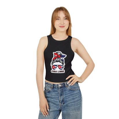 Cuba Libre Women's Micro Rib Racer Tank Top - Fun Summer Vibe!