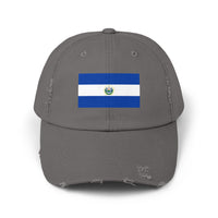 Unisex Distressed Cap with Salvadoran Flag, Casual Sun Hat for Outdoor Adventures, Perfect for Father's Day, Festivals, Beach Days, Travel