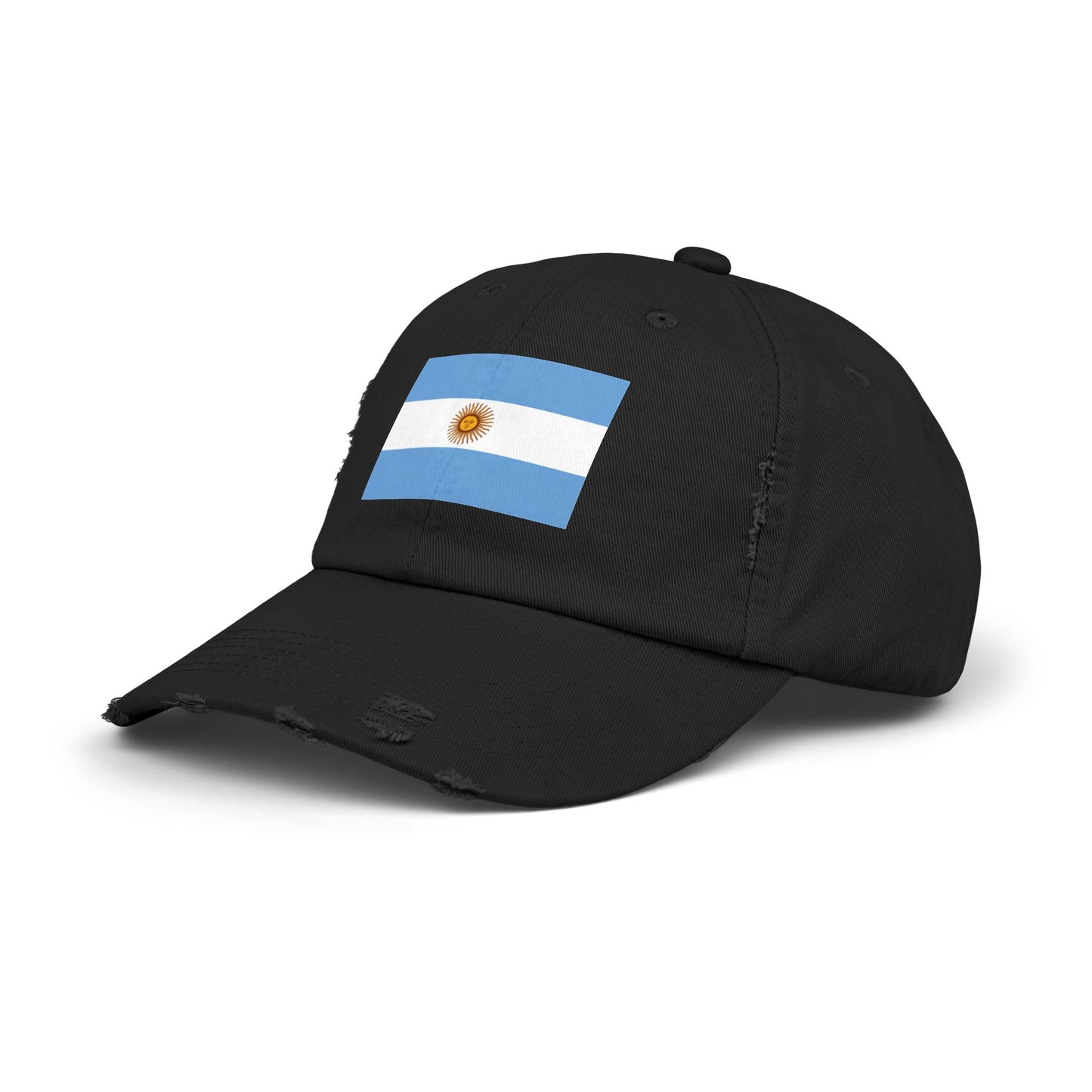 Stylish Unisex Distressed Cap with Argentina Flag - Casual Hat, Fashion Accessory, Gift Idea, Travel Essential, Sports Fan Gear