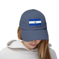 Unisex Distressed Cap with Salvadoran Flag, Casual Sun Hat for Outdoor Adventures, Perfect for Father's Day, Festivals, Beach Days, Travel