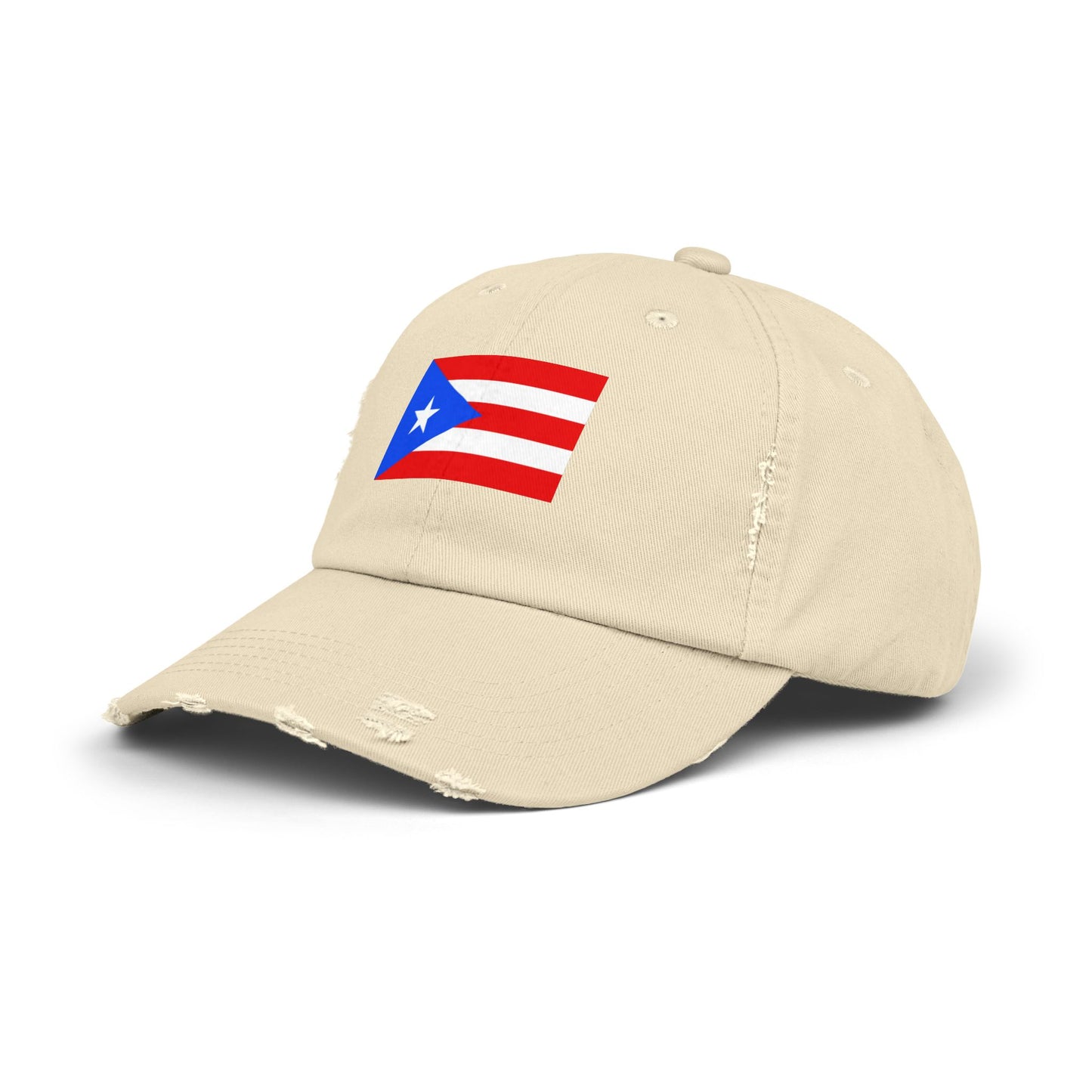 Puerto Rican Distressed Cap | Unisex Cap | Casual Summer Hat | Outdoor Adventure Gear | Flag Hat | Perfect Gift for Holidays