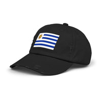 Stylish Unisex Distressed Cap with Uruguay Flag, Casual Hat for Summer, Outdoor Events, Sports, Gift for Travelers, Everyday Wear