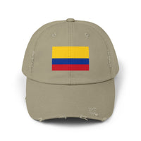 Colombian Flag Distressed Cap | Casual Unisex Hat | Great for Sports, Festivals, Travel, and Daily Wear