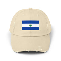 Unisex Distressed Cap with Salvadoran Flag, Casual Sun Hat for Outdoor Adventures, Perfect for Father's Day, Festivals, Beach Days, Travel