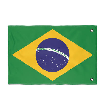 Vibrant Double Sided Brazilian Flag, Decorative Outdoor Banner, Festival Décor, Patriotic Home Decor, Sports Game Decoration