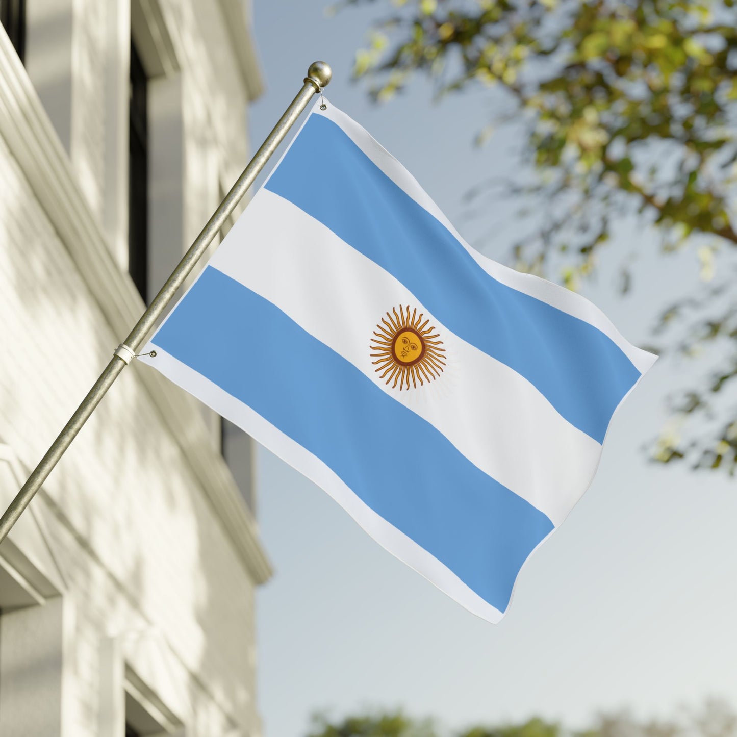 Argentinian Double Sided Flag, Handcrafted Home Decor, Outdoor Decoration, Sports Event Banner, Unique Gift for Flag Lovers