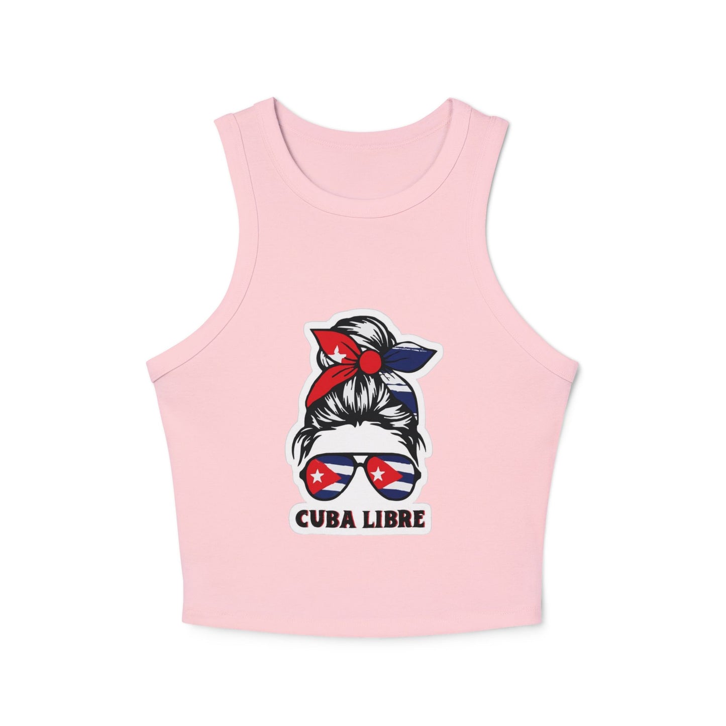 Cuba Libre Women's Micro Rib Racer Tank Top - Fun Summer Vibe!