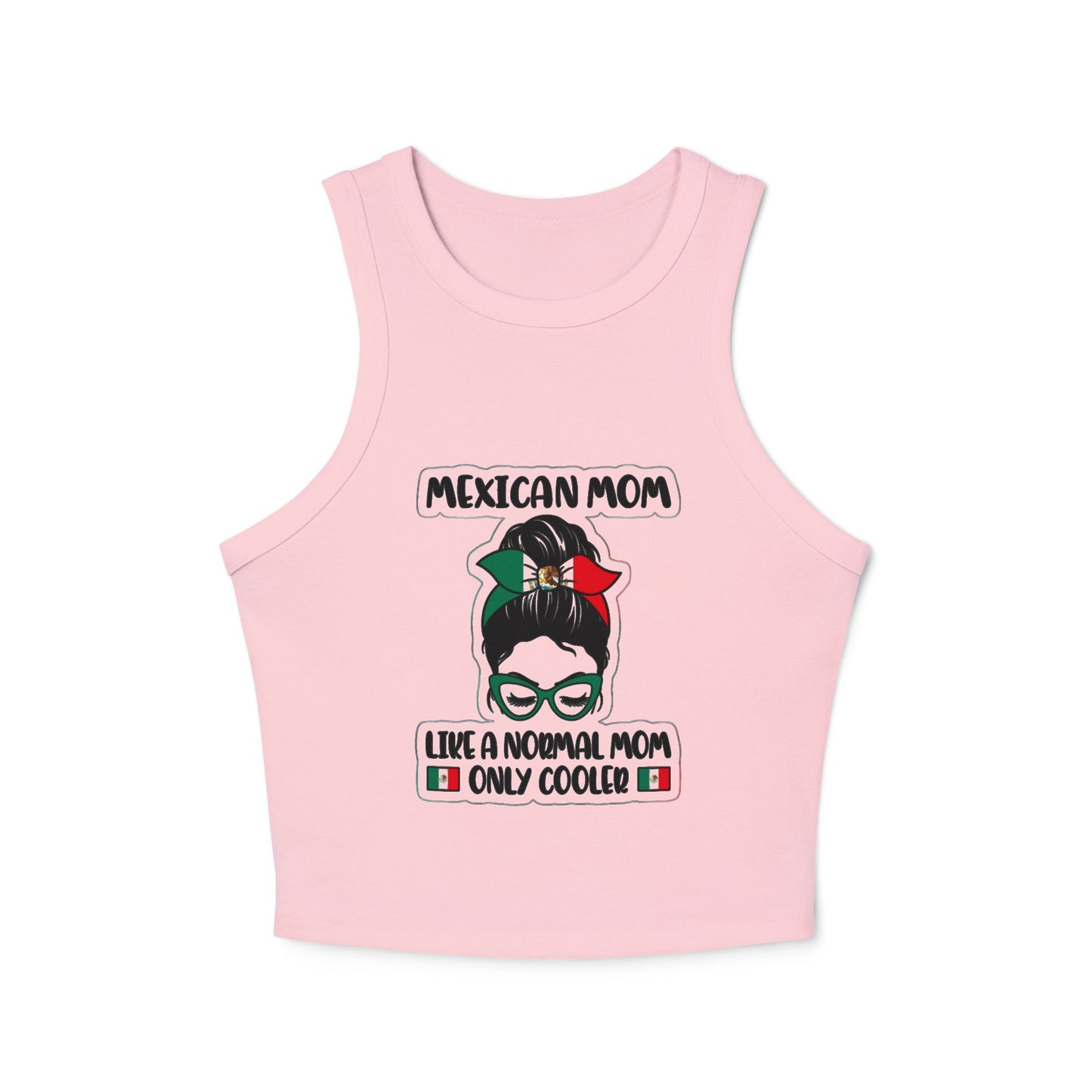 Mexican Mom Funny Racer Tank Top