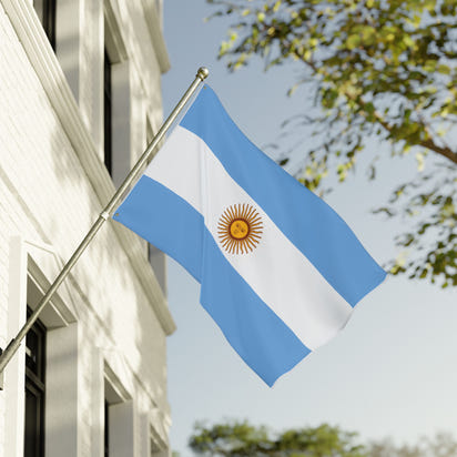 Argentinian Double Sided Flag, Handcrafted Home Decor, Outdoor Decoration, Sports Event Banner, Unique Gift for Flag Lovers