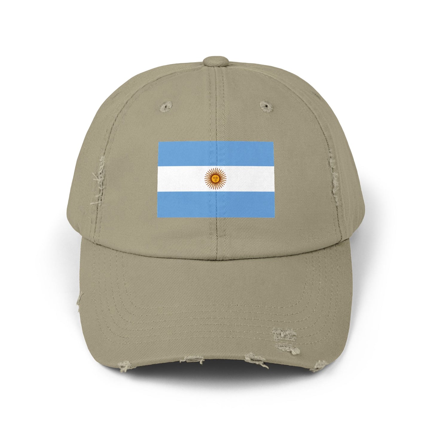 Stylish Unisex Distressed Cap with Argentina Flag - Casual Hat, Fashion Accessory, Gift Idea, Travel Essential, Sports Fan Gear