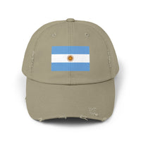 Stylish Unisex Distressed Cap with Argentina Flag - Casual Hat, Fashion Accessory, Gift Idea, Travel Essential, Sports Fan Gear
