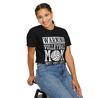 Warning! Volleyball Mom Unisex T-Shirt – Perfect Gift for Sports Moms