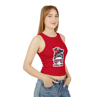 Cuba Libre Women's Micro Rib Racer Tank Top - Fun Summer Vibe!