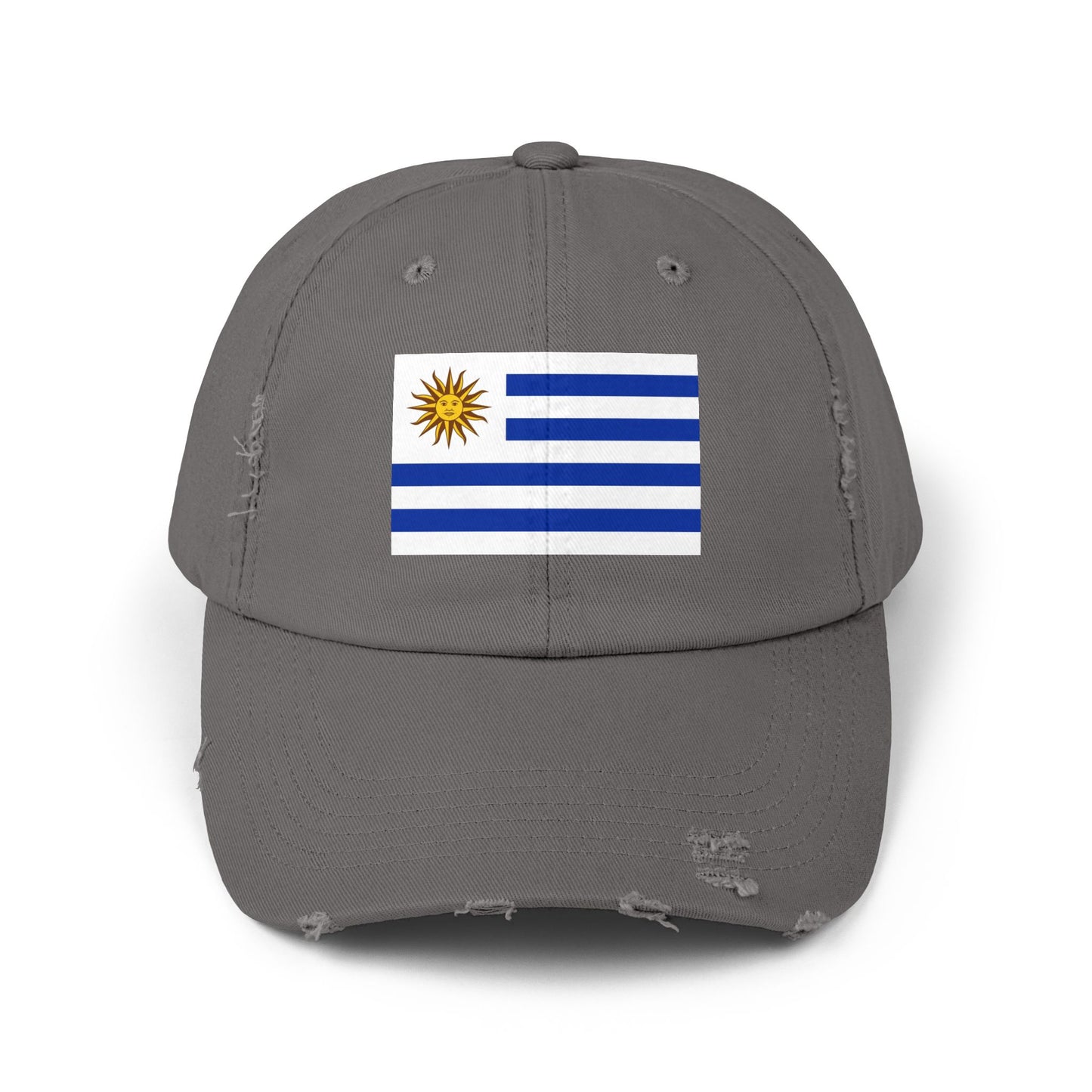 Stylish Unisex Distressed Cap with Uruguay Flag, Casual Hat for Summer, Outdoor Events, Sports, Gift for Travelers, Everyday Wear