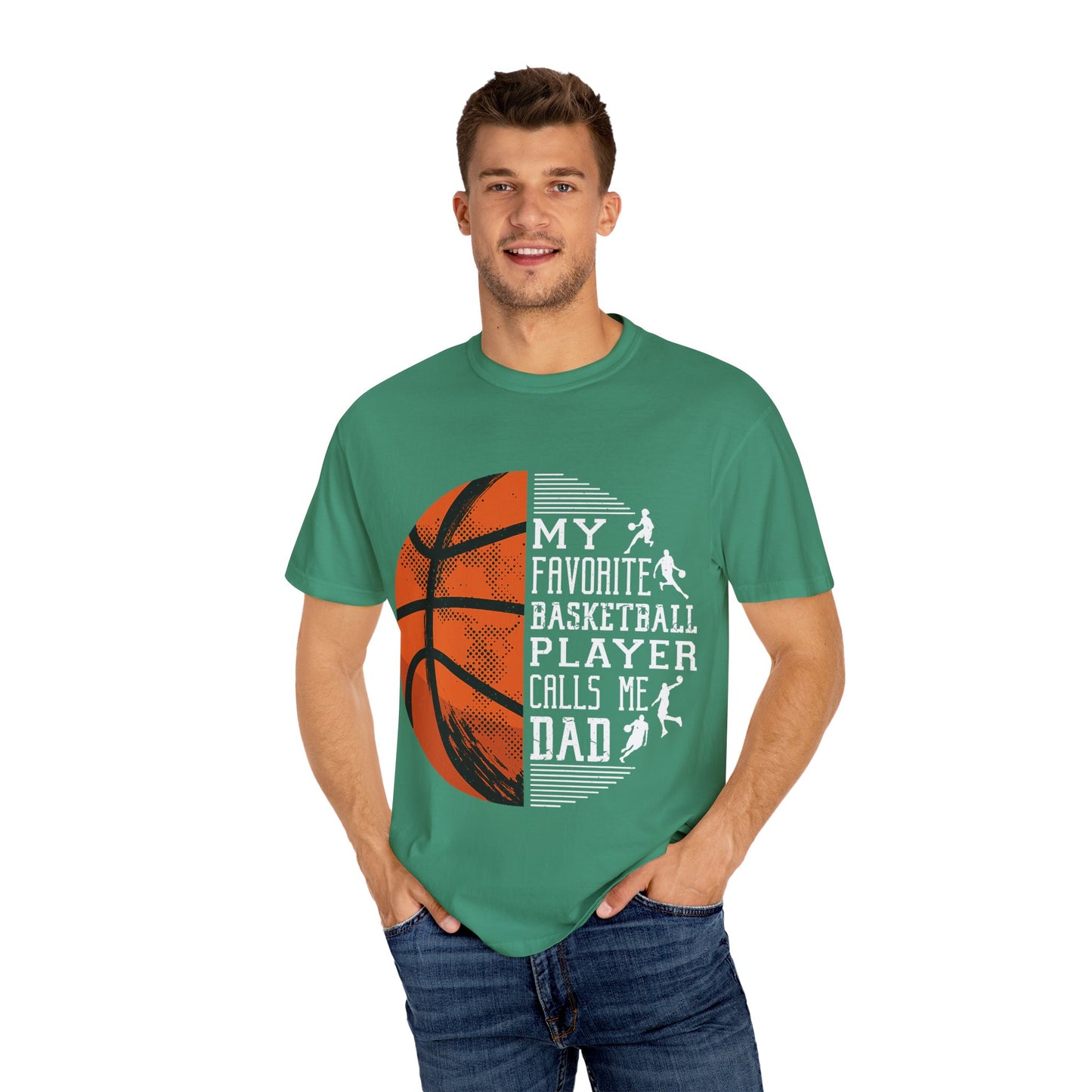 My Favorite Basketball Player Calls Me Dad T-Shirt, Unisex Athletic Shirt, Gift for Sports Dads, Father’s Day, Basketball Fan Tee