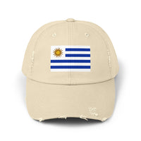 Stylish Unisex Distressed Cap with Uruguay Flag, Casual Hat for Summer, Outdoor Events, Sports, Gift for Travelers, Everyday Wear