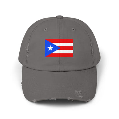 Puerto Rican Distressed Cap | Unisex Cap | Casual Summer Hat | Outdoor Adventure Gear | Flag Hat | Perfect Gift for Holidays