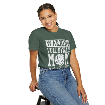 Warning! Volleyball Mom Unisex T-Shirt – Perfect Gift for Sports Moms