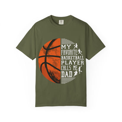 My Favorite Basketball Player Calls Me Dad T-Shirt, Unisex Athletic Shirt, Gift for Sports Dads, Father’s Day, Basketball Fan Tee
