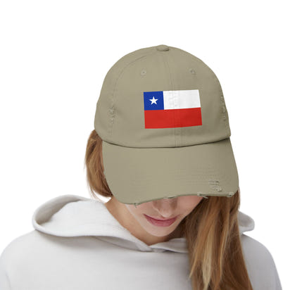 Distressed Chile Flag Cap | Unisex Baseball Hat | Casual Summer Wear, Gift for Travelers, Sports Events, Outdoor Activities