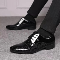 Men's  Leather Shoes Black Soft Leather Soft Bottom Spring And Autumn Best Man Men's Business Formal Wear plus size 38-48