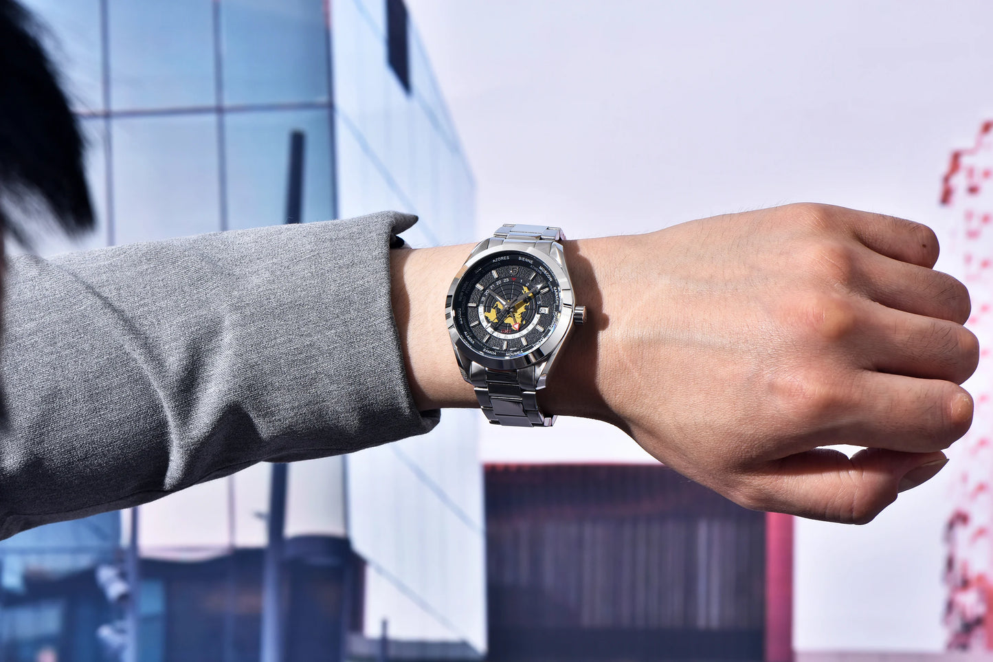 PAGANI DESIGN 2025 New World time GMT Zone Map Men's Watches Automatic Watch For Men NH34A Mechanical Waterproof Wristwatch Men