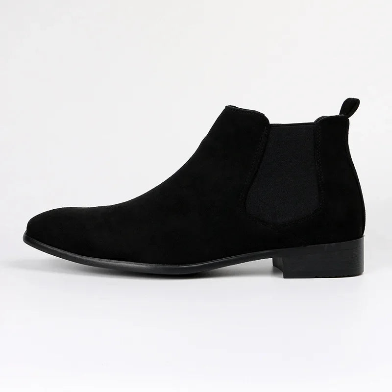 Men's Chelsea Boots Versatile Fashionable Short Boots Small Square Head Designer Shoes Heels Cowgirl Boots