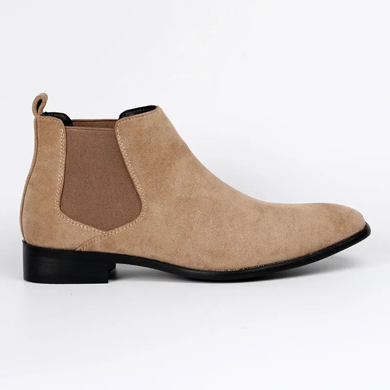 Men's Chelsea Boots Versatile Fashionable Short Boots Small Square Head Designer Shoes Heels Cowgirl Boots