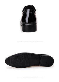 Men's  Leather Shoes Black Soft Leather Soft Bottom Spring And Autumn Best Man Men's Business Formal Wear plus size 38-48