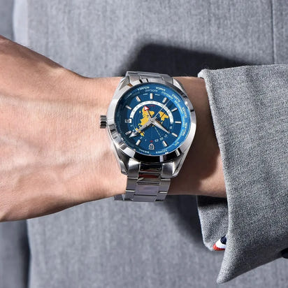 PAGANI DESIGN 2025 New World time GMT Zone Map Men's Watches Automatic Watch For Men NH34A Mechanical Waterproof Wristwatch Men