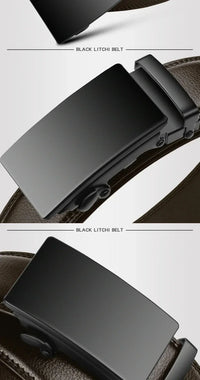 Fashion Automatic Buckle Belt for Men Famous Brand Business Belt Men PU Leather Waist Straps Black Male Jeans Belts for Men