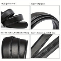 Fashion Automatic Buckle Belt for Men Famous Brand Business Belt Men PU Leather Waist Straps Black Male Jeans Belts for Men