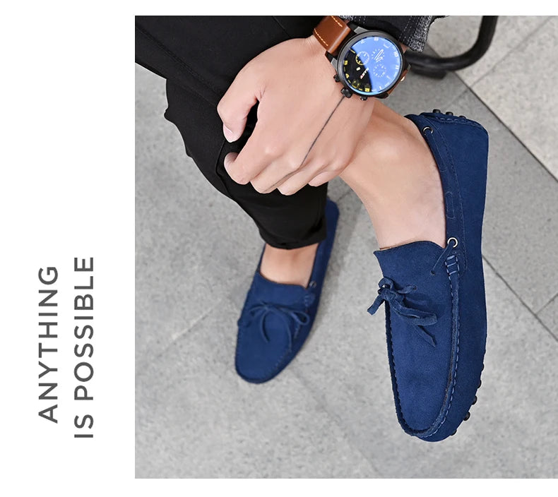 High Quality Leather Loafers Men Casual Shoes Male Driving Shoes Moccasins Slip On Men's Flats Fashion Men Shoes Size 38-49