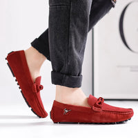British Style Fashionable Red High-end Banquet Dress Shoes Men's Commuting Driving Work Loafer for Men's Anti Slip Shoes