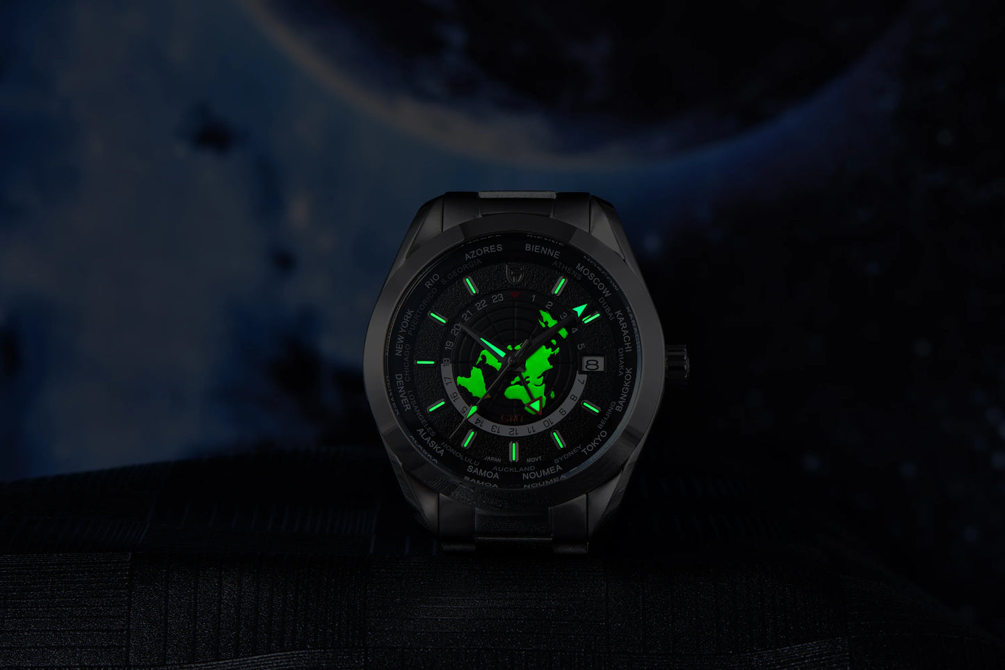 PAGANI DESIGN 2025 New World time GMT Zone Map Men's Watches Automatic Watch For Men NH34A Mechanical Waterproof Wristwatch Men