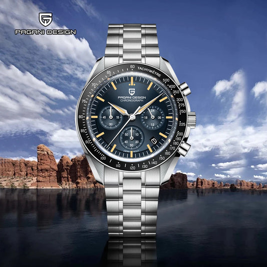 2025 New PAGANI DESIGN Moon Men's Watches Luxury Watch Men Quartz Wristwatches Chronograph AR Sapphire Waterproof Luminous Clock